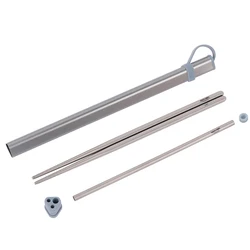 Rover Camel Titanium Chopsticks with Straw Set in Case Portable Chopsticks With  Colorful Aluminum Box Outdoor tabletware