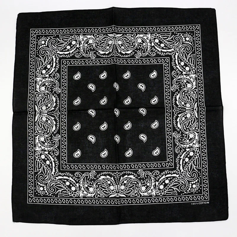 Hip Hop Cotton Basic Paisley Printed Bandana Men/Women/Dog Various Color Square Scarf Outdoor Sports Cycling Mask Headband