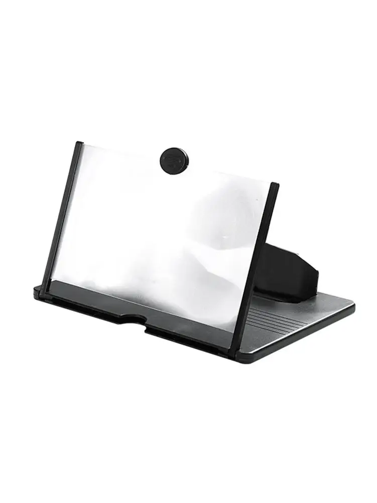 12 بوصة الهاتف المحمول منحني شاشة مكبر للصوت Hd ثلاثية الأبعاد فيديو الهاتف المحمول مكبرة الزجاج دعامة حامل حامل طوي