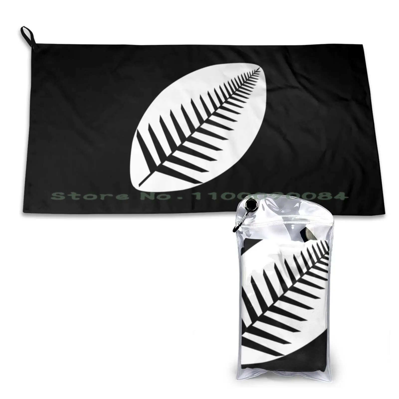 Rugby Nz Quick Dry Towel Gym Sports Bath Portable Kiwi Rugby League Rugby Haka 2019 Fern Leaf Silver Fern Frond New Zealander