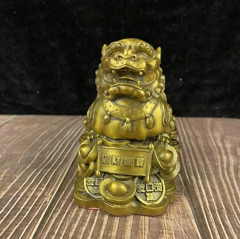 

Brass recruit wealth lion crafts statue