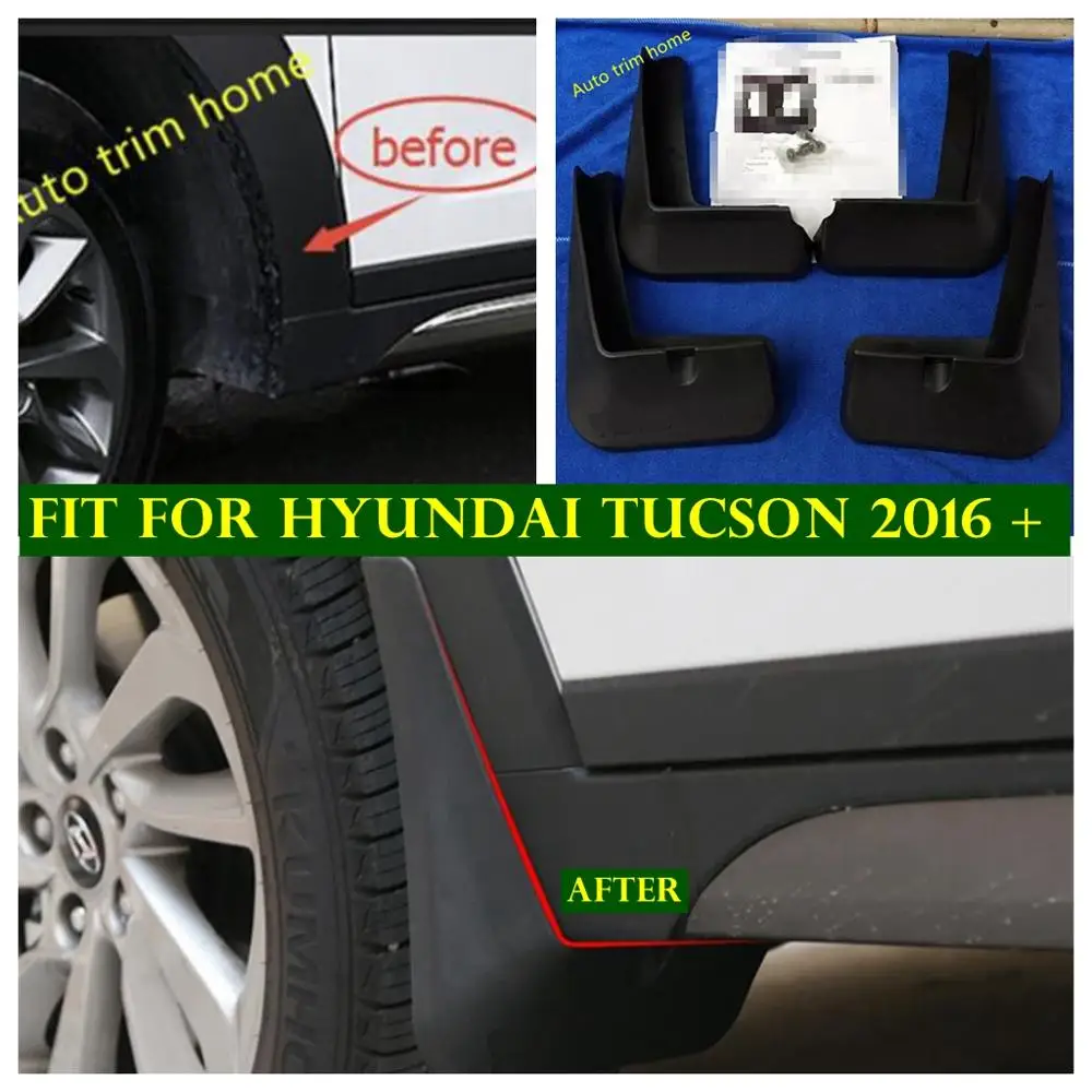 

Front + Rear Mudguards Mud Flap Flaps Splash Guards Fender Protection Cover Fit For Hyundai Tucson 2016 - 2020 Car Accessories