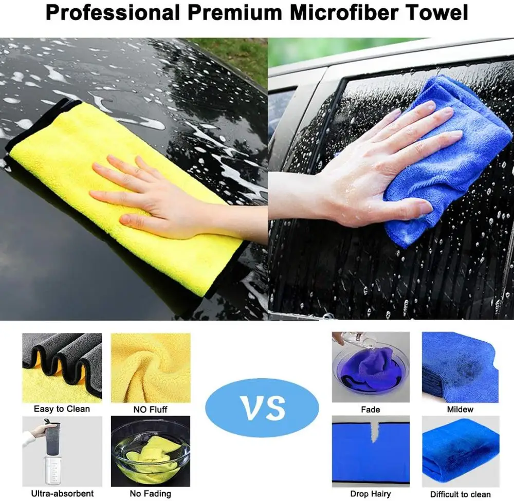 

30*30cm Car scrubbing towel, superfine fiber, good water absorption effect, does not damage the paint surface.