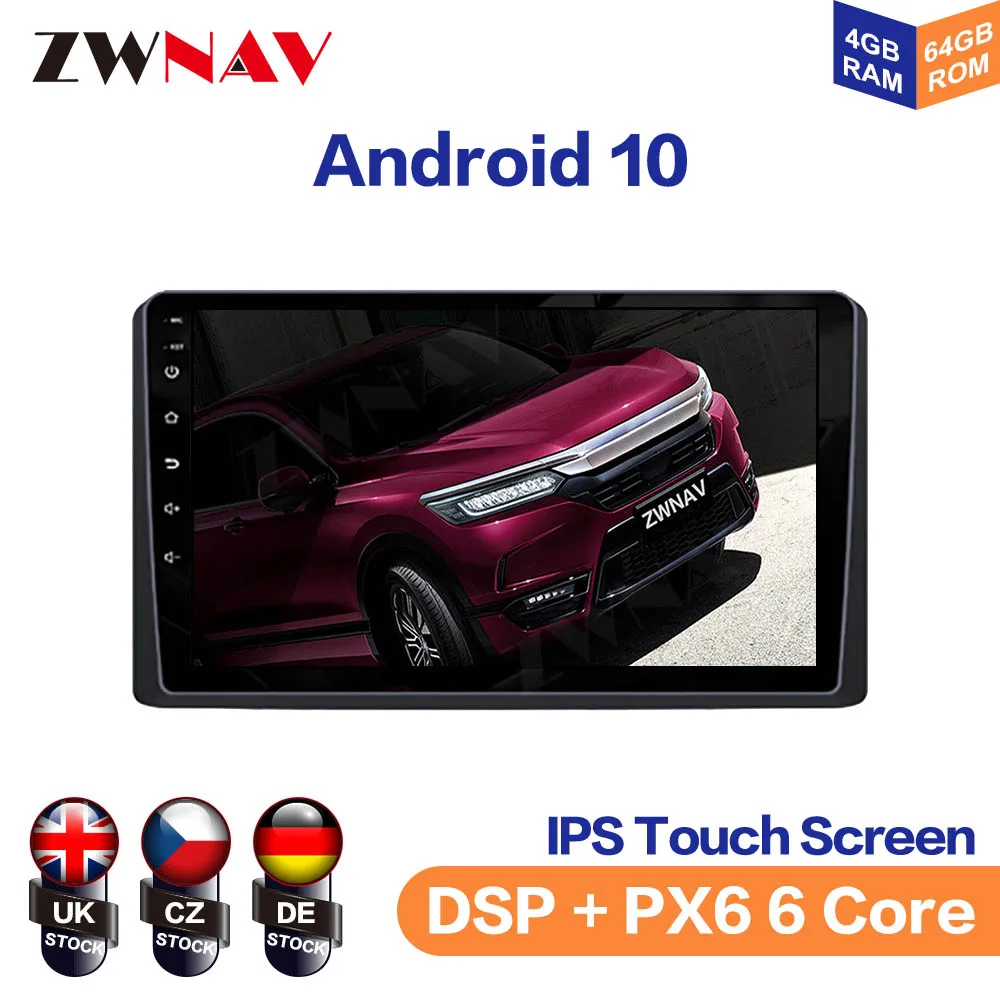 Android 10.0 4+64G PX6 DSP Carplay Radio Car No DVD Player GPS navigation For Kia Carnival 2019 2020 Head Unit Multimedia