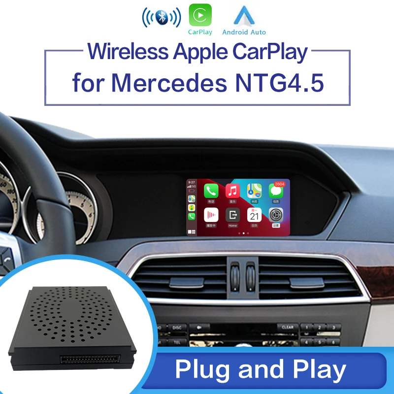 

Wireless CarPlay for Mercedes Benz A B C E CLA GLA GLK ML SL NTG4.5 , with Android Auto Mirror Link AirPlay Car Play Functions