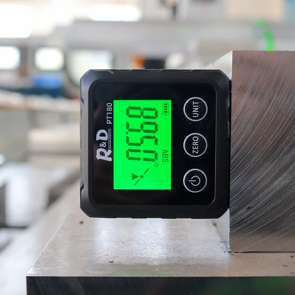 R&D 360 Degree Mini Magnetic Digital Inclinometer Level Box Gauge Angle Meter Finder Protractor Base Measuring Tools