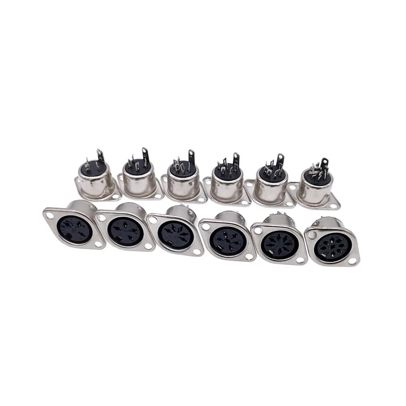 5Pcs Computer Keyboard Plug 3/4/5/6/7/8Pin DIN S Terminal Connector Female Socket Mount adapter SOLDER MIDI cable connector image 5