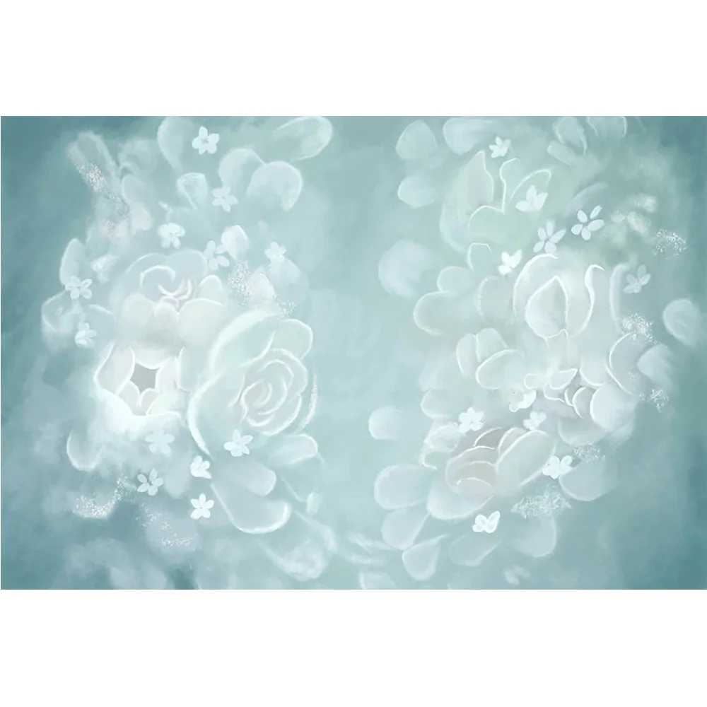 Newborn Kids Birthday Portrait Photography Background Floral Pregnant Woman Baby Shower Art Backdrop Flowers Hand Painted