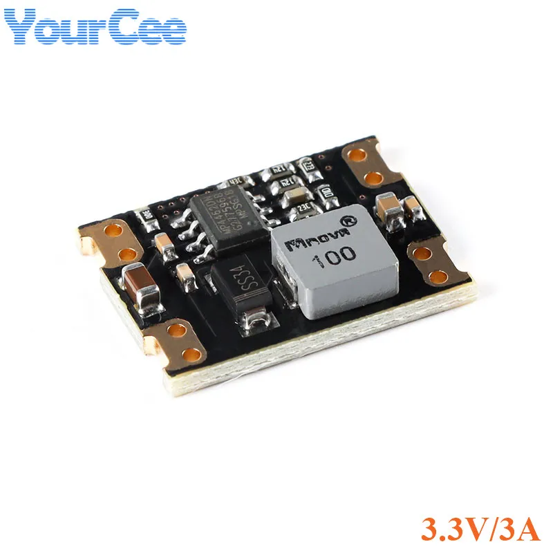 2pcs/1pc Mini DC-DC Step Down Buck Converter Board 10V to 36V Input to 3.3V/5V/12V 3A 8W High Power Supply PCB AJ39