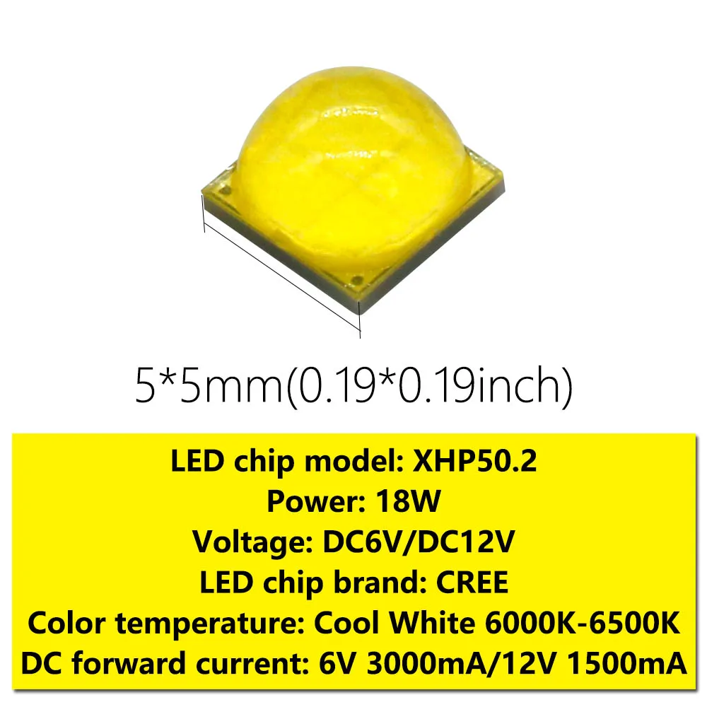 LED Chip lampada perline ad alta potenza 5050 7070 18W 30W 6V 12V originale importato XHP70.2 XHP50.2 torcia faro proiettore