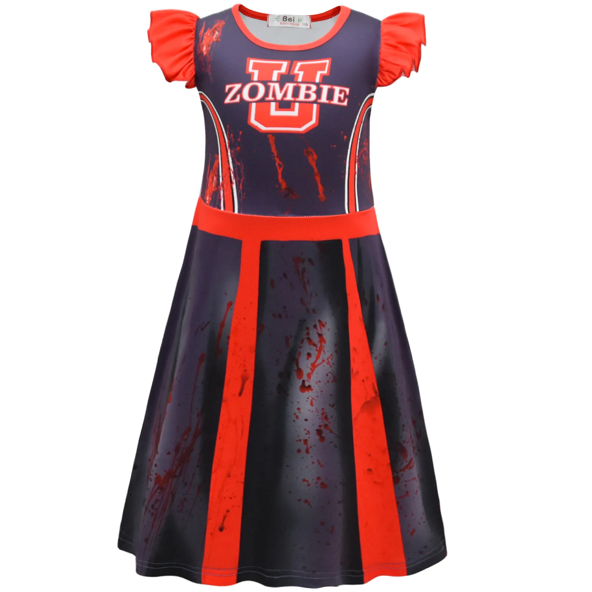 2021 ragazze carnevale Halloween Cheerleader Costume Cosplay bambini Zombie adguess Outfit Fancy Dress Cheer Uniform Costume Clothes