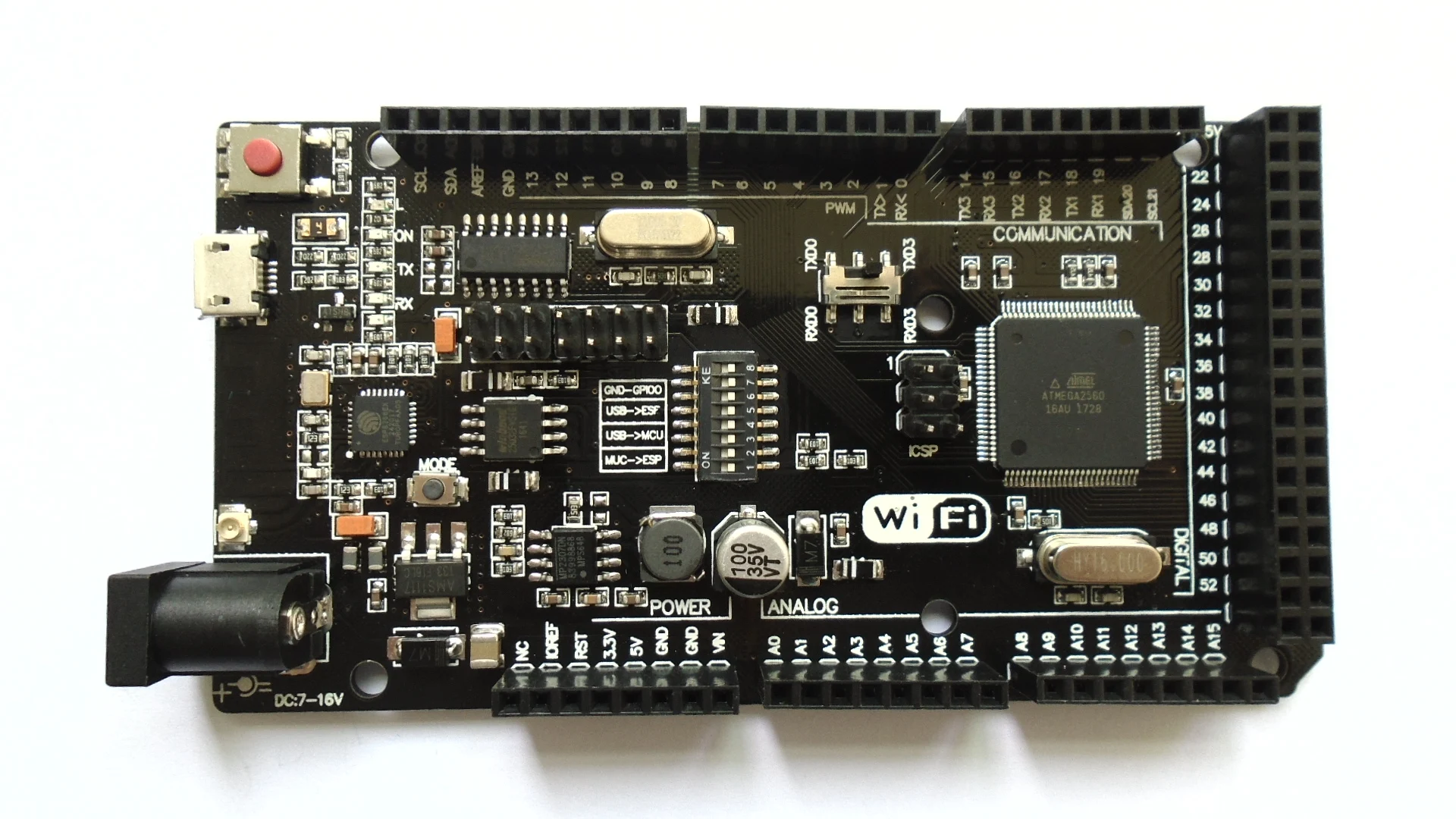 

WiFi R3 ATmega2560 + ESP8266 (32MB Memory) USB-TTL CH340G