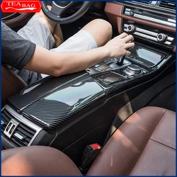 Car Styling Carbon Fiber Pattern Center Console Armrest Storage Box Protection Cover Trim For BMW 5 Series F10 F11 G30 G32