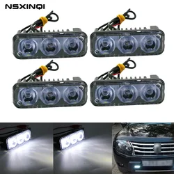 4pcs DC12V 3LED Work Light Car DRL Driving Lamp Daytime Running Lights