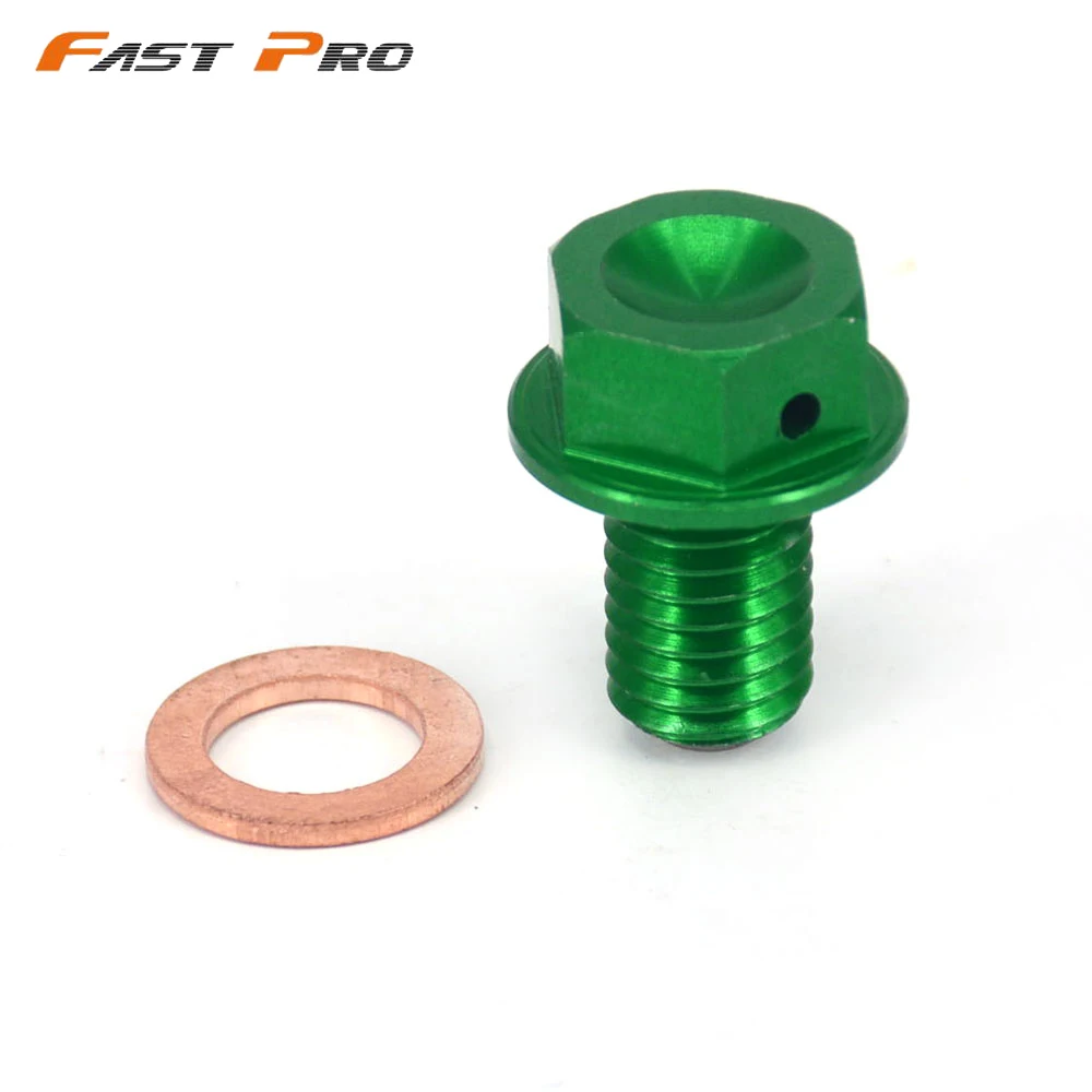 Motorcycle CNC Magnetic Oil Drain Plug Bolt For KAWASAKI KX65 KX85 KX100 KX125 KX250 KX500 KX250F KX450F KLX250 KLX300R