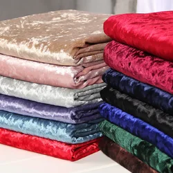 Stretch Crushed Velvet Fabric Upholstery Velour Cloth For Sofa and Curtain,Red,Black,Grey,Teal,Green,Blue,Pink