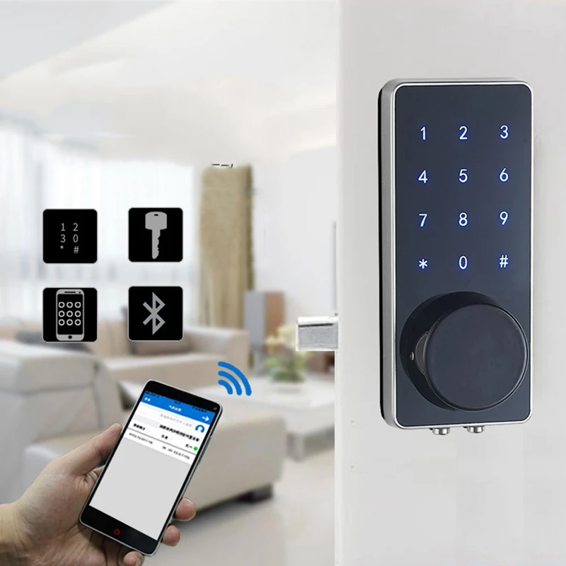 Imagem -06 - Ttlock Bluetooth Fechadura da Porta Inteligente Keyless Senha Electrics Fechadura da Porta Tela de Toque do Teclado Cartão Automático ic Fechadura Chave Mecânica