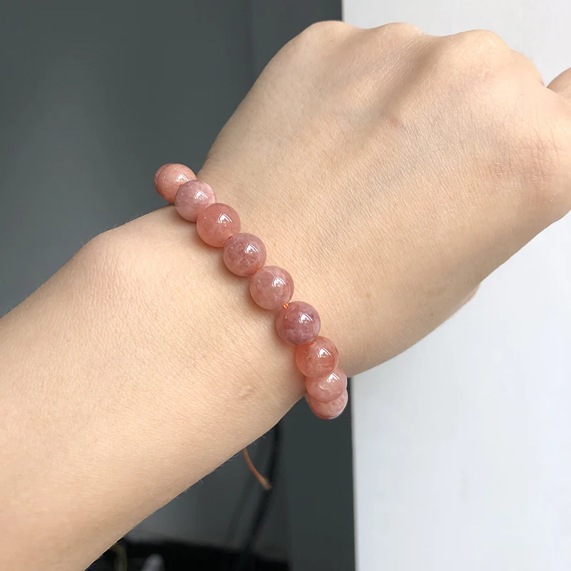 4/6/8/10/12mm Sunstone Beads Round Loose Spacer Beads 15\'\'Inch For Jewelry Making Angelite Stone DIY Bracelet Necklace Wholesale