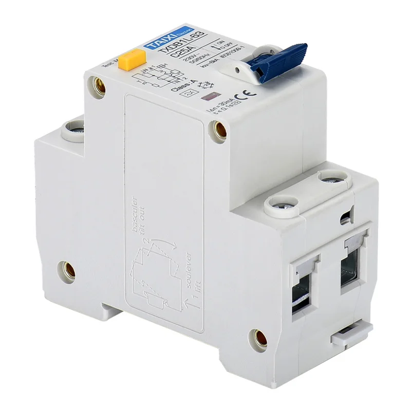 Type A  AC CLASS Rcbo 110V 220V RCCB 10A 20A 40A 50A 63A 30mA Residual Current Circuit Breaker Leakage WIth Overload Protection