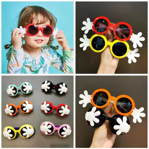 Birthday Party Sunglasses Funny Creative Flip Sunglasses Circular Glasses Tropical Fancy Dress Birthday Party Toys Gifts