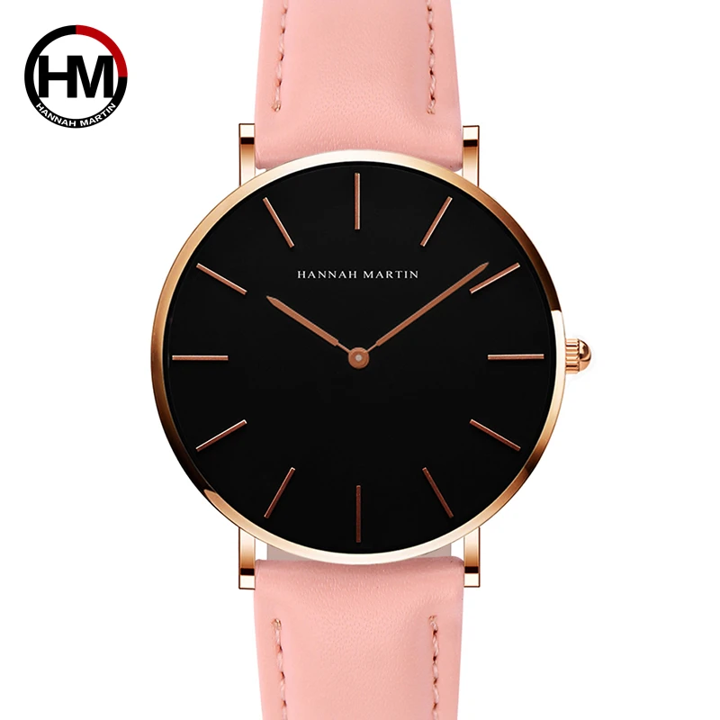 

Fashion Ms Watch With Leather Strap Business Brand Pink White Ladies Watch Bracelet Waterproof Watch Ladies Orologio da donna