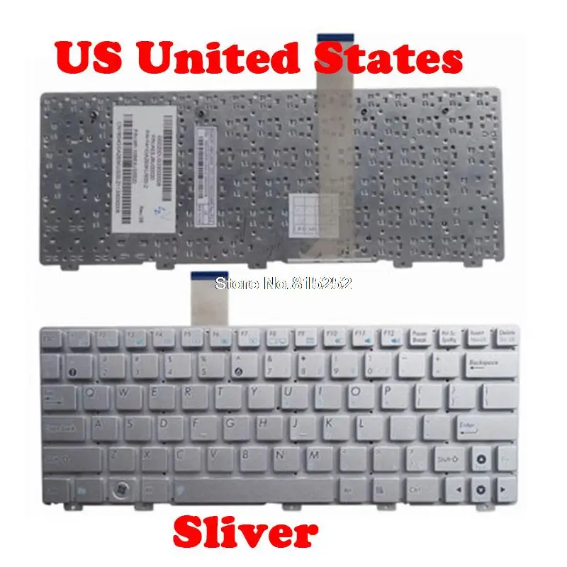 

Laptop Keyboard For ASUS EPC 1015 1015B 1015P 1015T Silver US United States MP-10B63US65287 04GOA293KUS00-2 0KNA-293US021