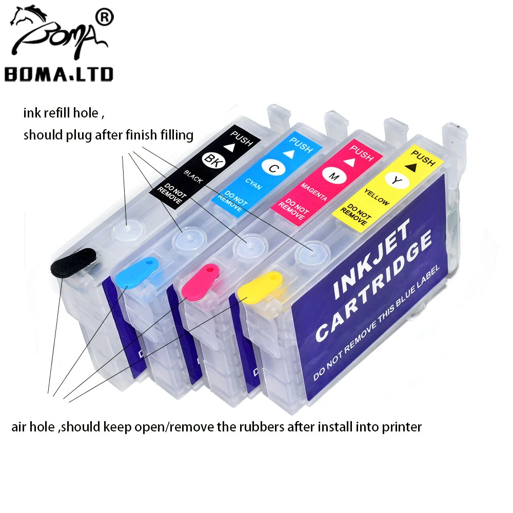 Europe T0711 ARC Chip Refillable Ink Cartridge For EPSON Stylus SX210 SX209 SX200 SX115 SX110 SX105 SX100 SX20 SX21 D92 D120