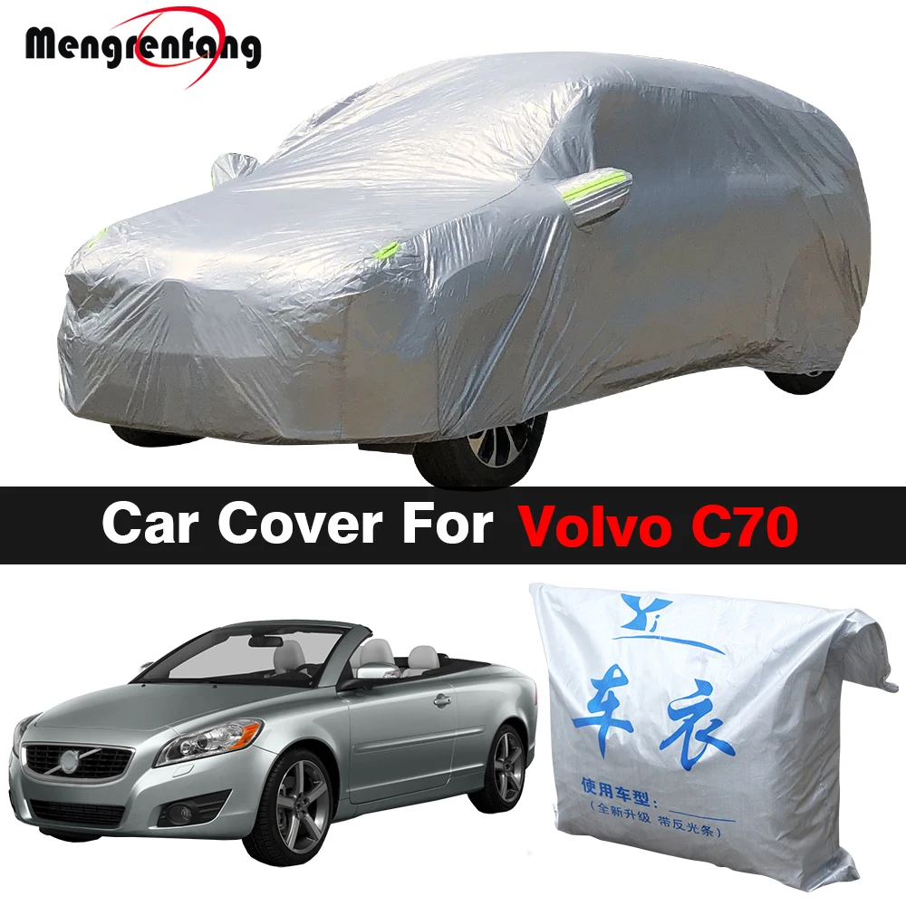 Full Car Cover For Volvo C70 Auto Outdoor Anti-UV Sun Shade Rain Snow Prevent Cover Dustproof