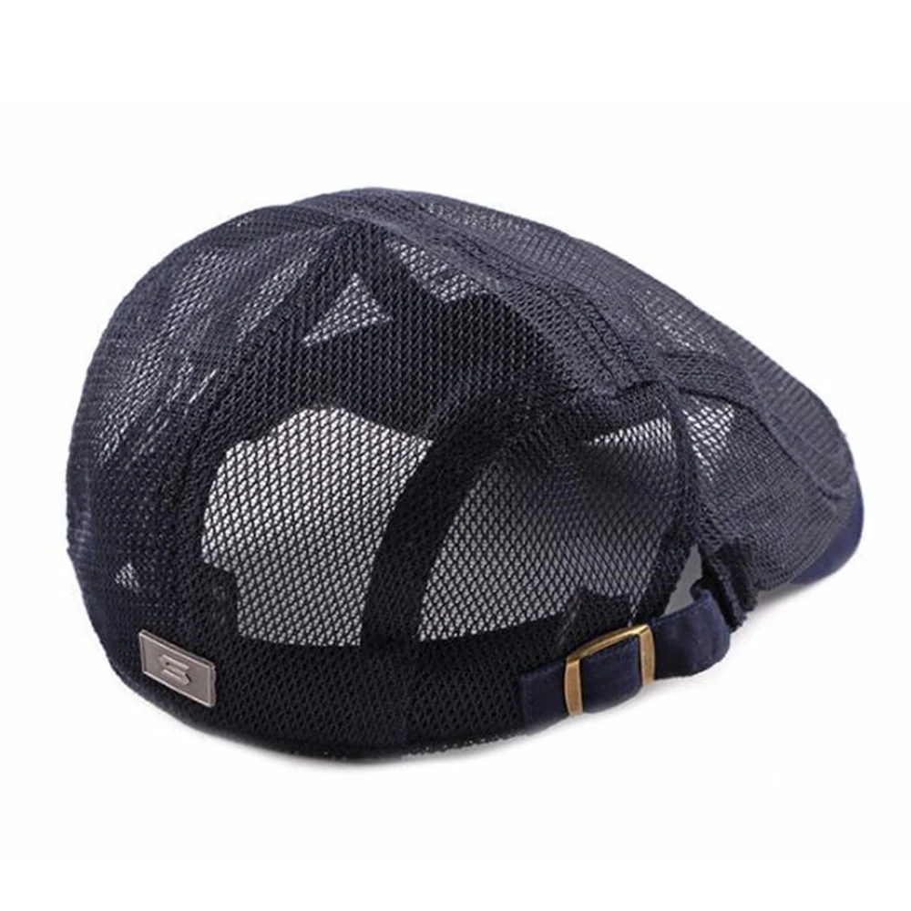 Men Women Mesh Summer Style Plaid Berets Caps Grain Cotton Gatsby Cap Unisex Ivy Hat Golf Driving Summer Sun Flat Cabbie Newsboy