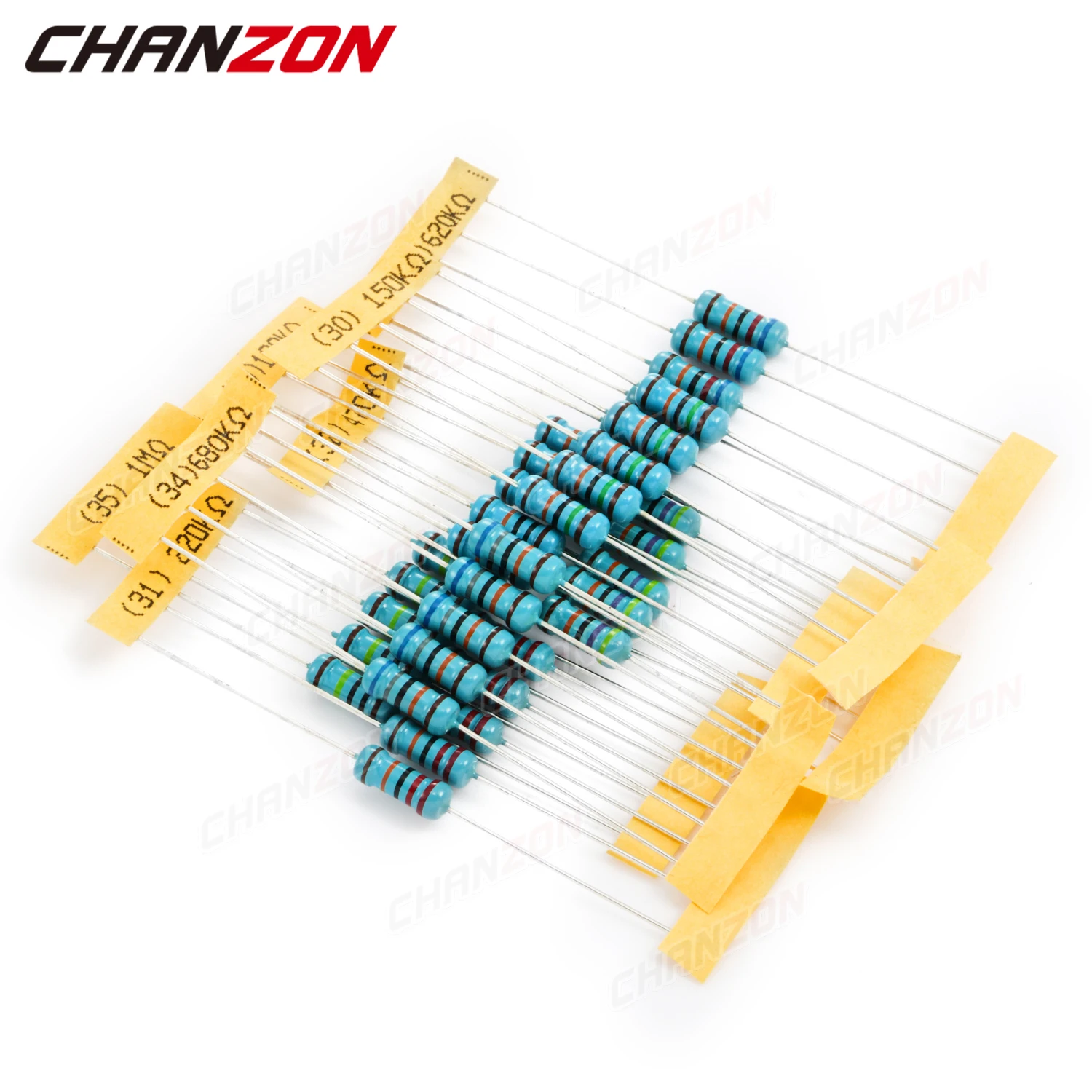 175 قطعة/الحزمة 35 قيم 1 واط 1% مجموعة مقاومات الأفلام المعدنية عالية الدقة 10 100 470 4.7 كيلو 10 كيلو أوم 1 واط مجموعة متنوعة من المقاومة #4