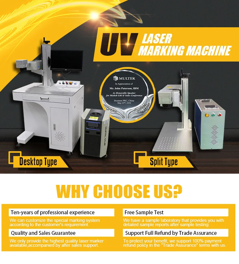 3W UV Macchina Per Marcatura Laser 110x110mm Macchina Per Incisione Laser Marker
