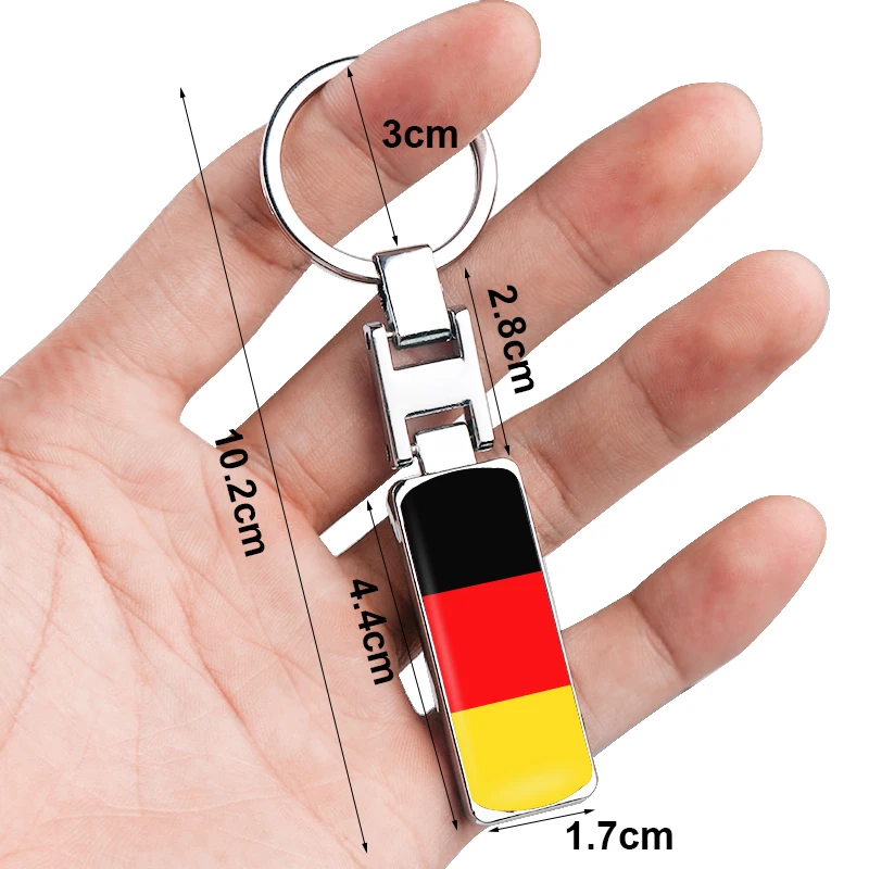 3D Epoxy Keychain Keyring Russia Italy Germany Spain Japan Sweden Portugal National Flag Badge Car Motorcycle Key Chain Key Ring