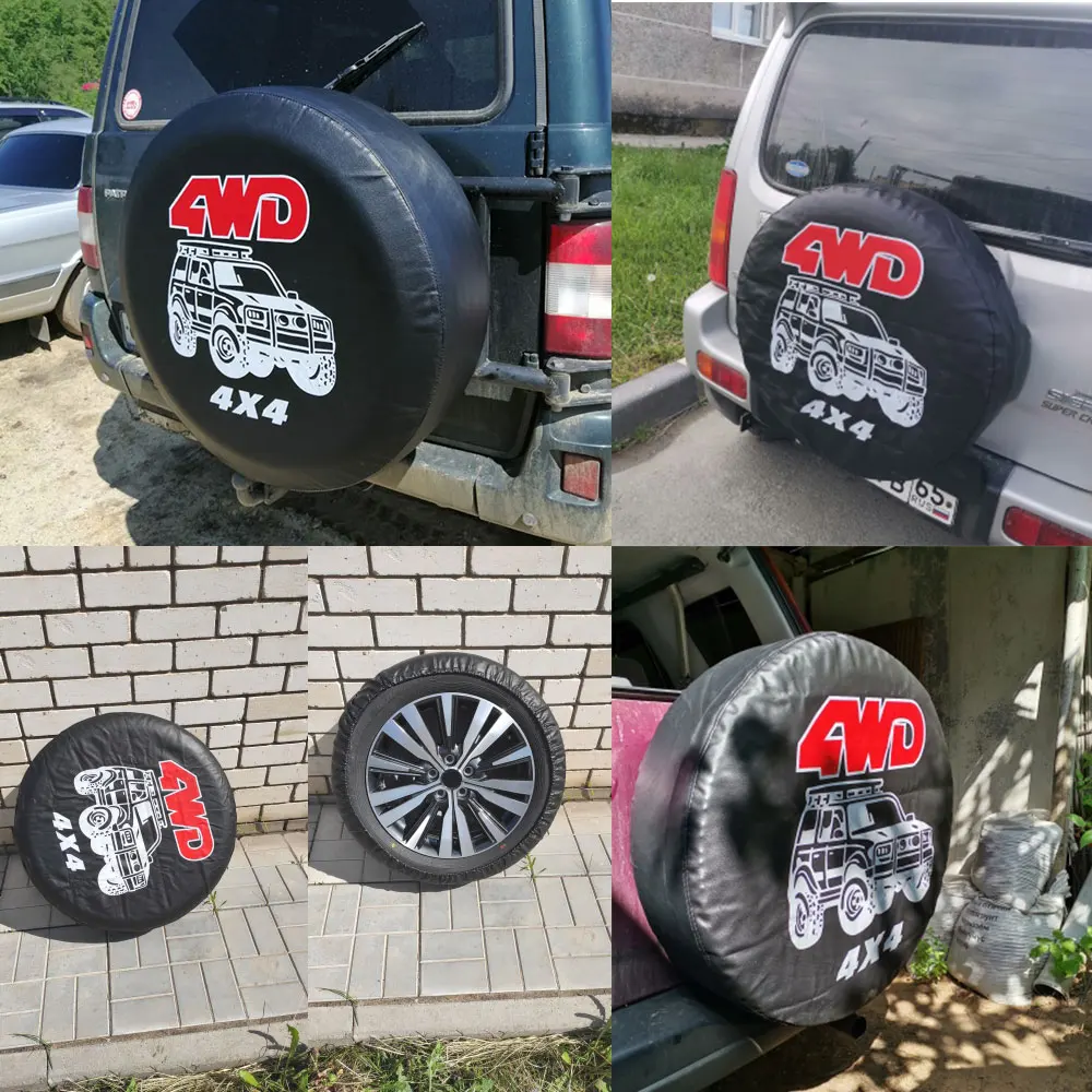 14" 15" 16" 17" Inch PVC Leather Spare Tire Cover Case Protector Bag Pouch For Ford Ecosport Skoda Yeti Hummer Land Rover Jeep - Image 6