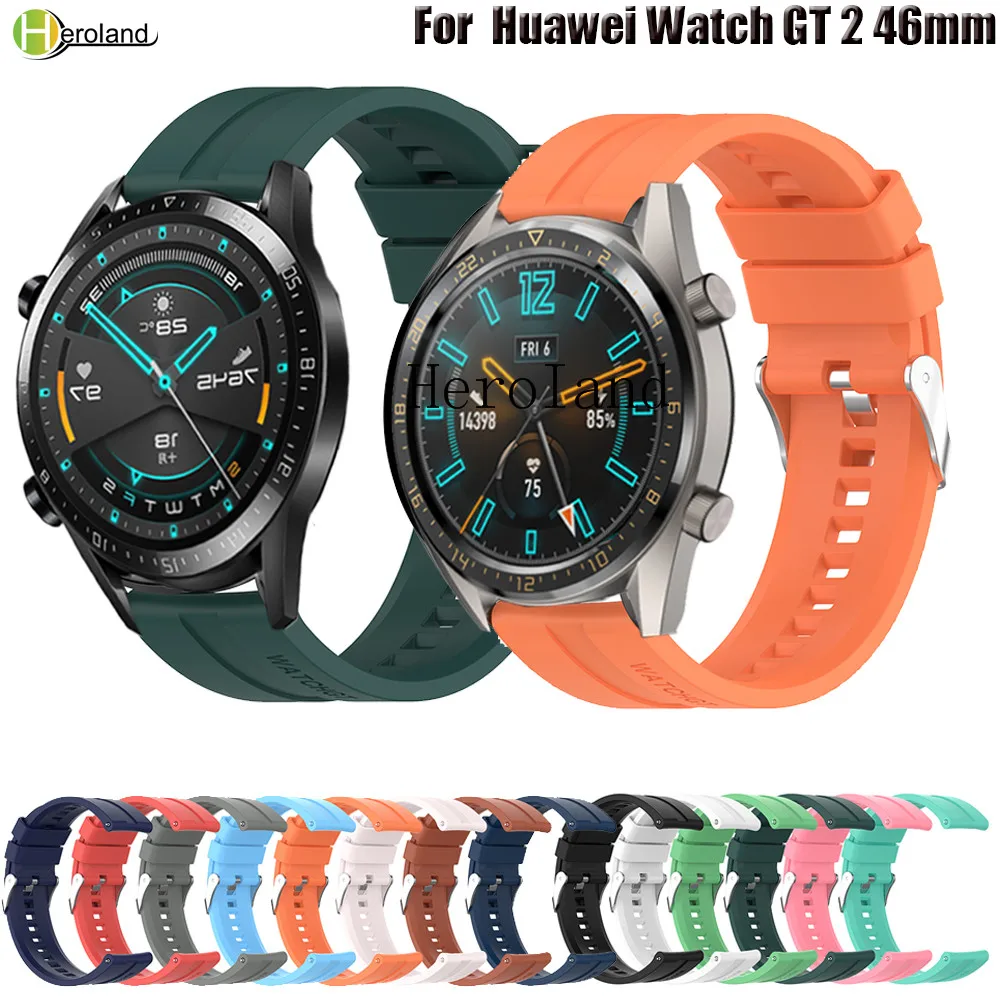 Correa de silicona para reloj Huawei GT 1 GT 2, pulsera inteligente de 22MM, 46mm, Polar Grit X / Vantage M