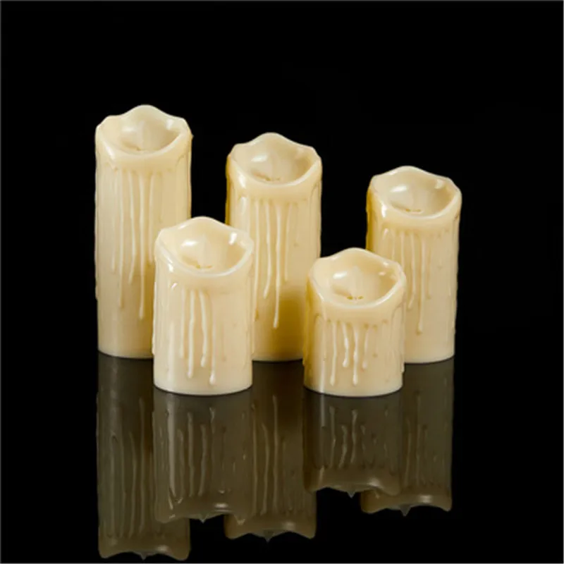 LED Flameless Candle Lights New Year Candles Battery Powered Led Tea Lights Easter Candle with Packaging