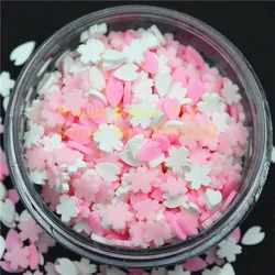 100G/500g 5mm Polymer Clay Slice Cherry Blossom Sprinkles Lovely Confetti for Crafts Making, DIY
