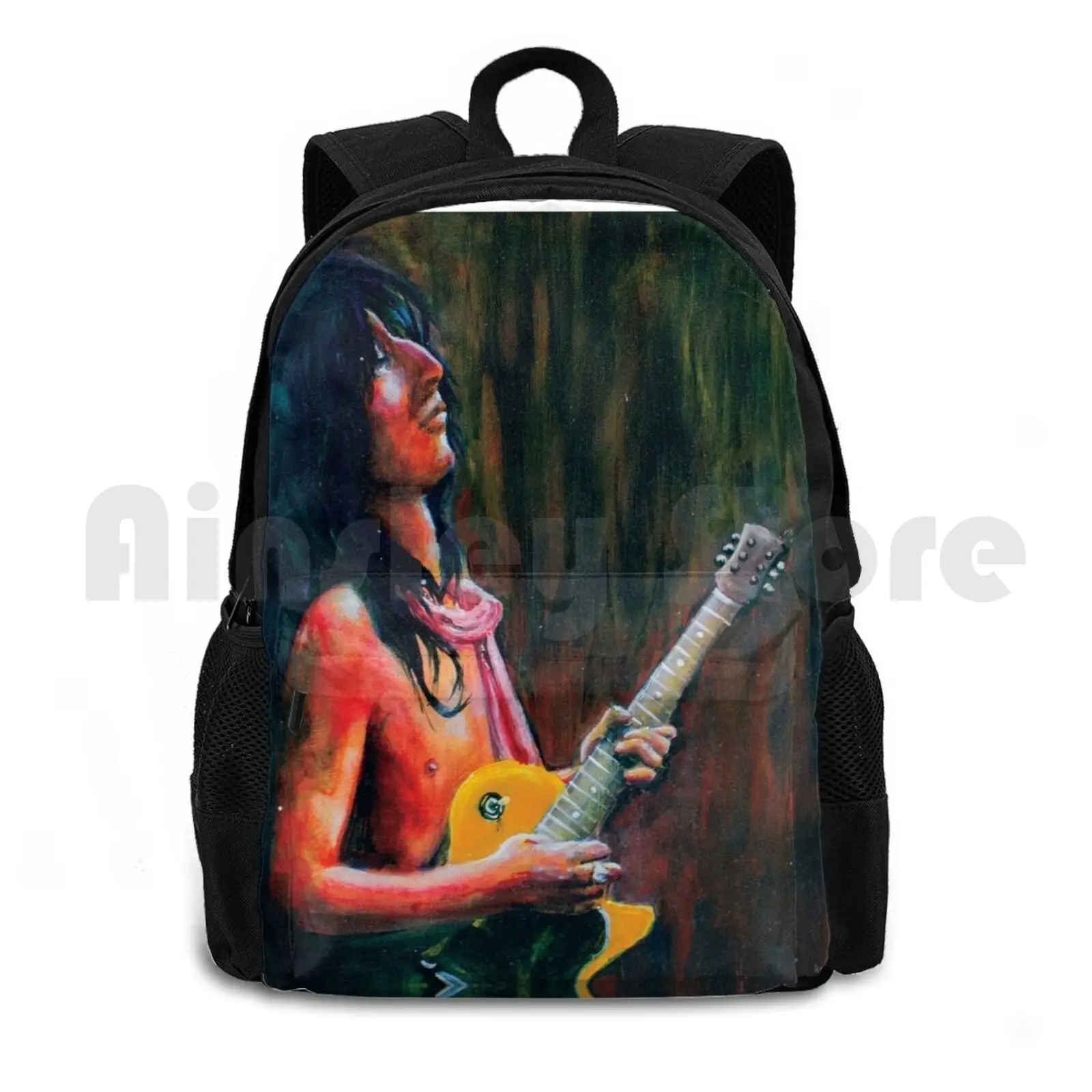 Johnny Thunders Outdoor Hiking Backpack Waterproof Camping Travel Music Guitar Punk New York Dolls Johnny Thunders Portrait