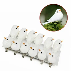 12Pcs Clip-on Mini Fake Bird Xmas Tree Ornaments Festival Garden Decor Gift Christmas Decorations Home Decor Gifts Navidad