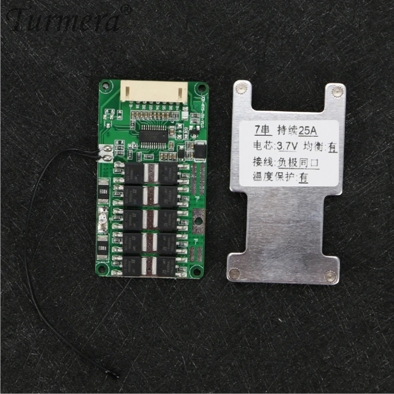 7s 24v 29.4v 25a bateria de lítio bms ntc placa de proteção de temperatura com equilíbrio para bicicleta elétrica e e-scooter usar um