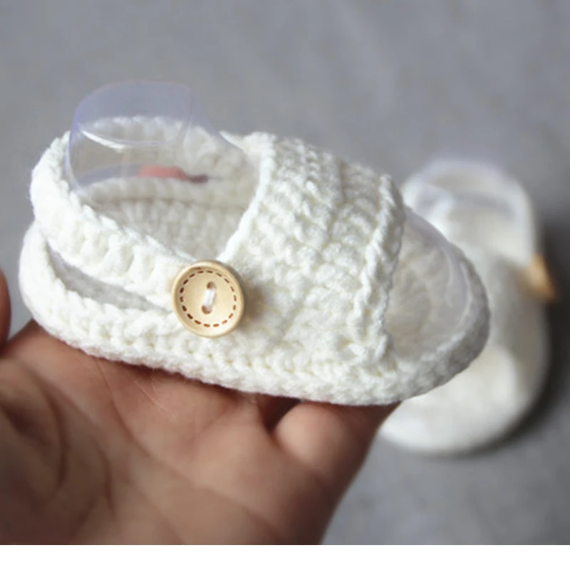 QYFLYXUE Hand-made Creative handcrafted solid color little white shoes baby solid color garden shoes