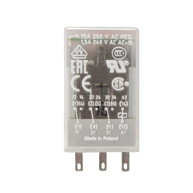 ABB High power small intermediate relay electromagnetic relay CR-M024DC2L 3L 4L DC24V AC110V AC230V 8 11 14feet  Lighting Up