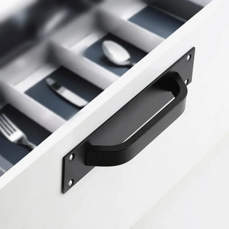 KK&FING Glass Sliding Door Handles Kitchen Sliding Aluminum Alloy Window Handles Exposed Fire Door Pulls Furniture Door Ardware