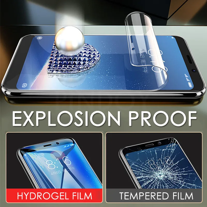 Case Cover For Meizu 16 16TH M15 15 Lite Plus Screen Protector Explosion-proof Hydrogel Film Not Tempered Glass