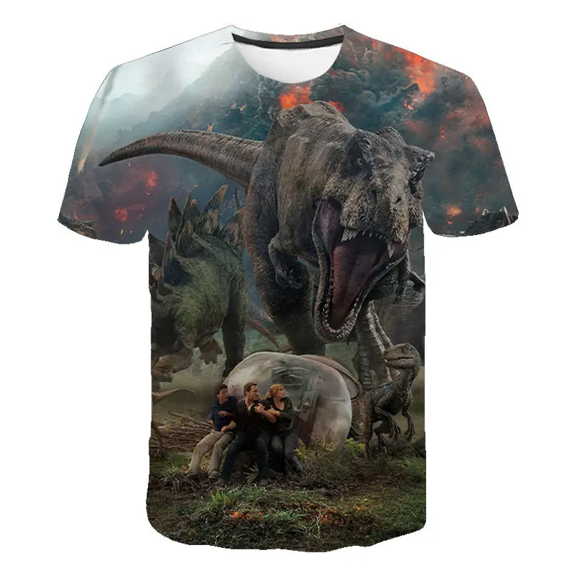 2021 New Jurassic Park T Shirt Men Women 3D Printed T-shirt Casual Funny Tops Jurassic World Tees Children clothes for teens