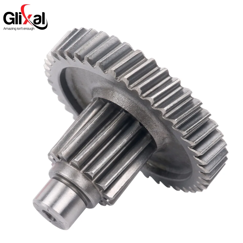 Glixal GY6 125cc 150cc Counter Shaft Reduction Gear for 152QMI 157QMJ 4-Stroke Chinese Scooter Moped ATV Go-Kart