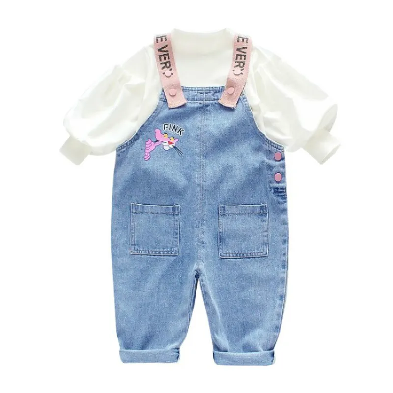 

Spring Baby Boy Clothes Set Baby Long Sleeve Shirt Tops And Toddler Kids Denim Overalls 2pcs Baby Clothes Girl Outfits Pullover