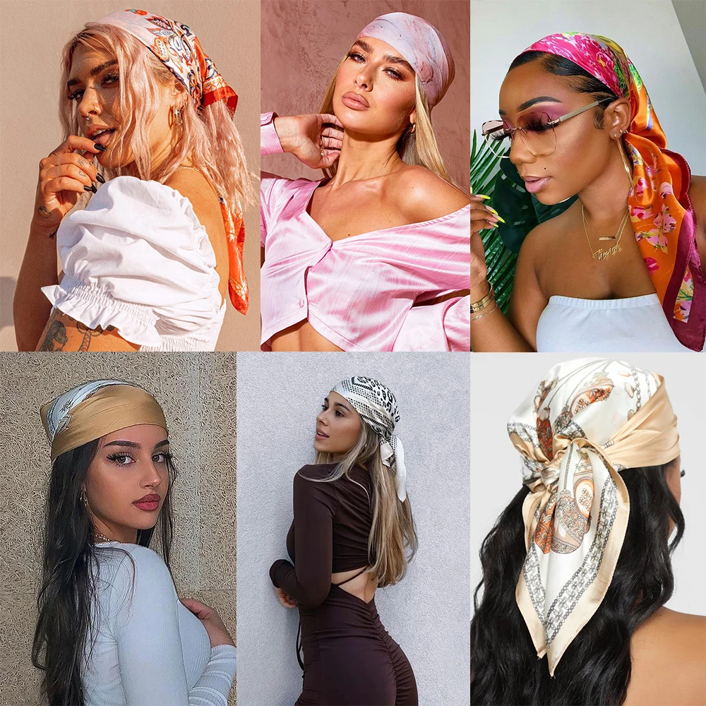 Floral Print Scrunchies Hair Scarf Bohemia Women Ribbon  display picture 1