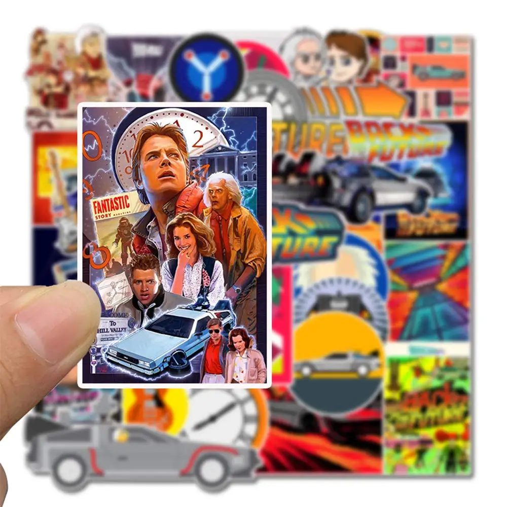 10/30/50PCS Back To The Future Cartoon Stickers Skateboard Motorcycle Luggage Guitar Waterproof Cool Decal Graffiti Stickers