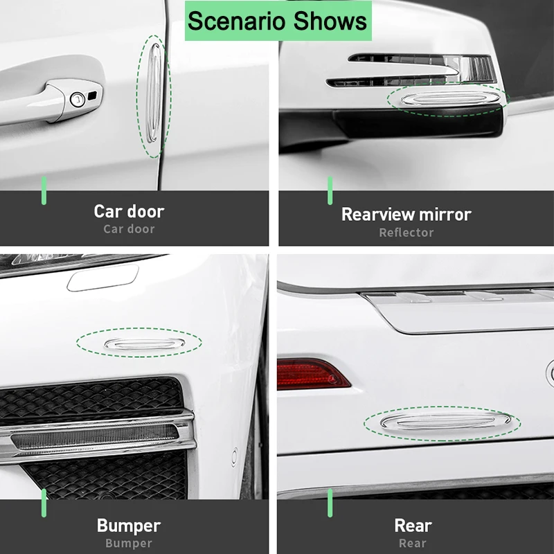 Baseus 4Pcs Car Door Protector Transparent TPU Auto Guard Protective Bumper Scratch Protector Car Rubber Door Edge Protection