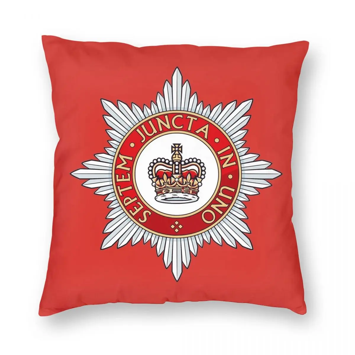 Household Division Regimental Badge UK Pillowcase Polyester Linen Velvet Printed Zip Decor Room Cushion Cover